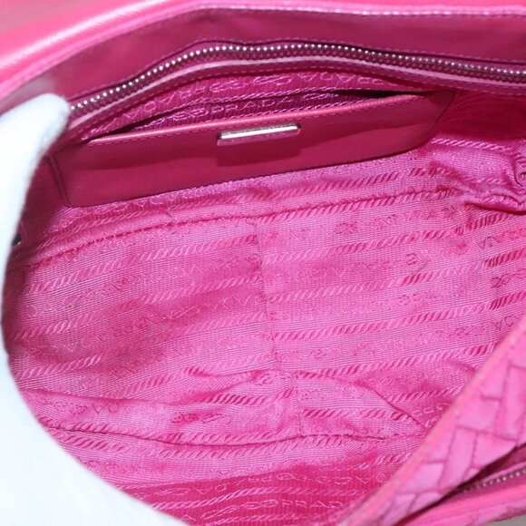 PRADA Chain Shoulder Bag Nylon Pink Auth - Picture 12 of 16